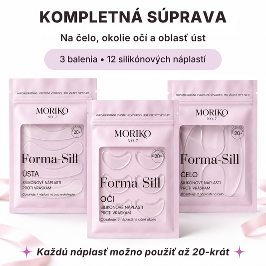 Kompletná súprava silikónových náplastí proti vráskam