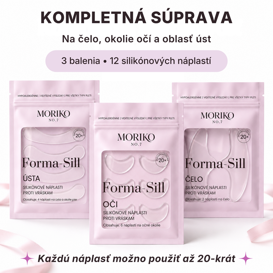 Kompletná súprava silikónových náplastí proti vráskam