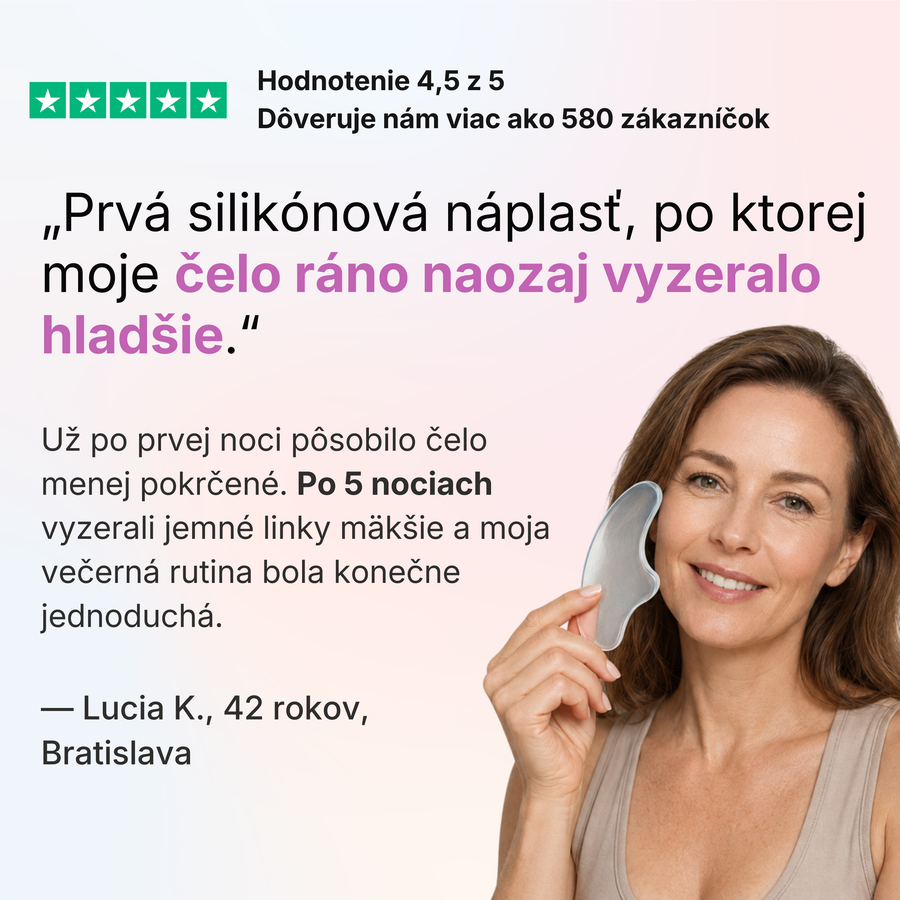 Kompletná súprava silikónových náplastí proti vráskam